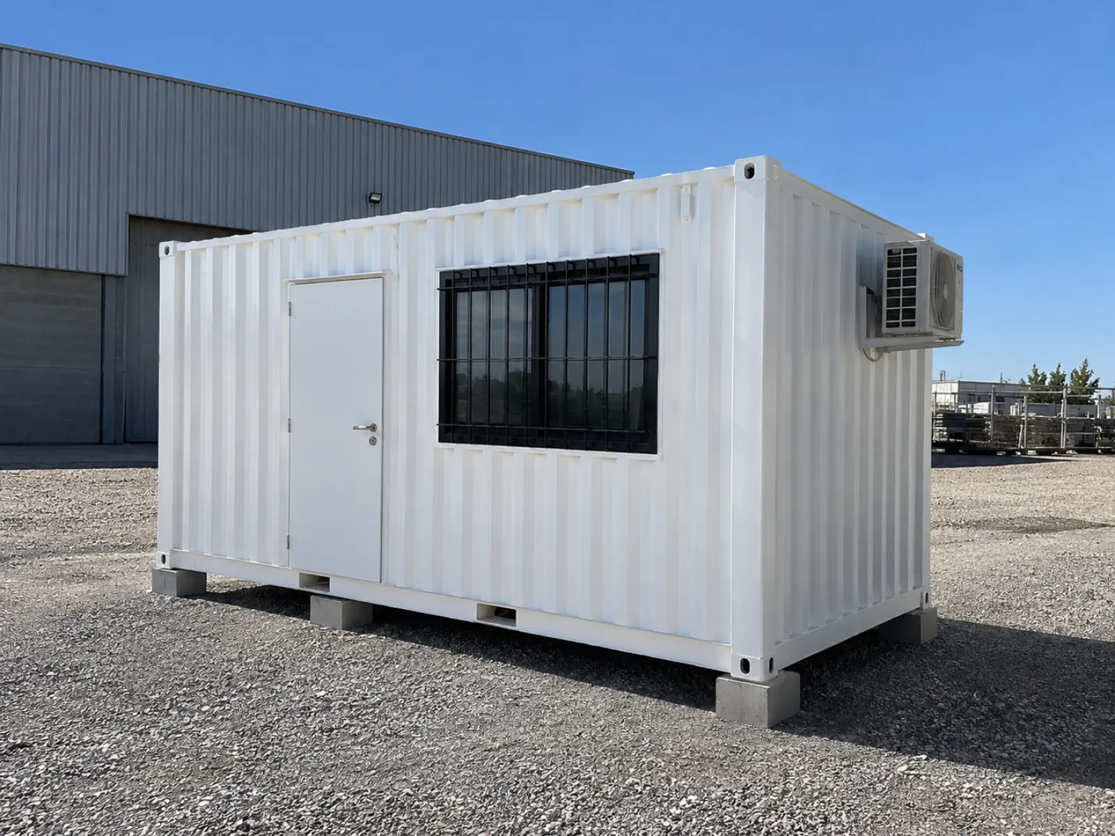 Oficina container de 20 pies en un predio industrial de Córdoba
