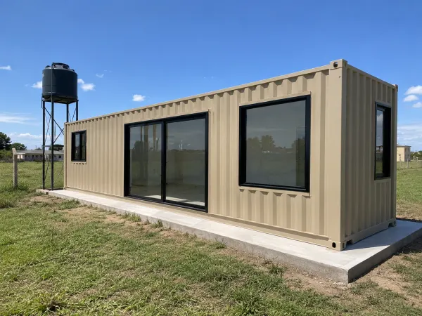 Casa container en un lote plano de barrio en Río Cuarto